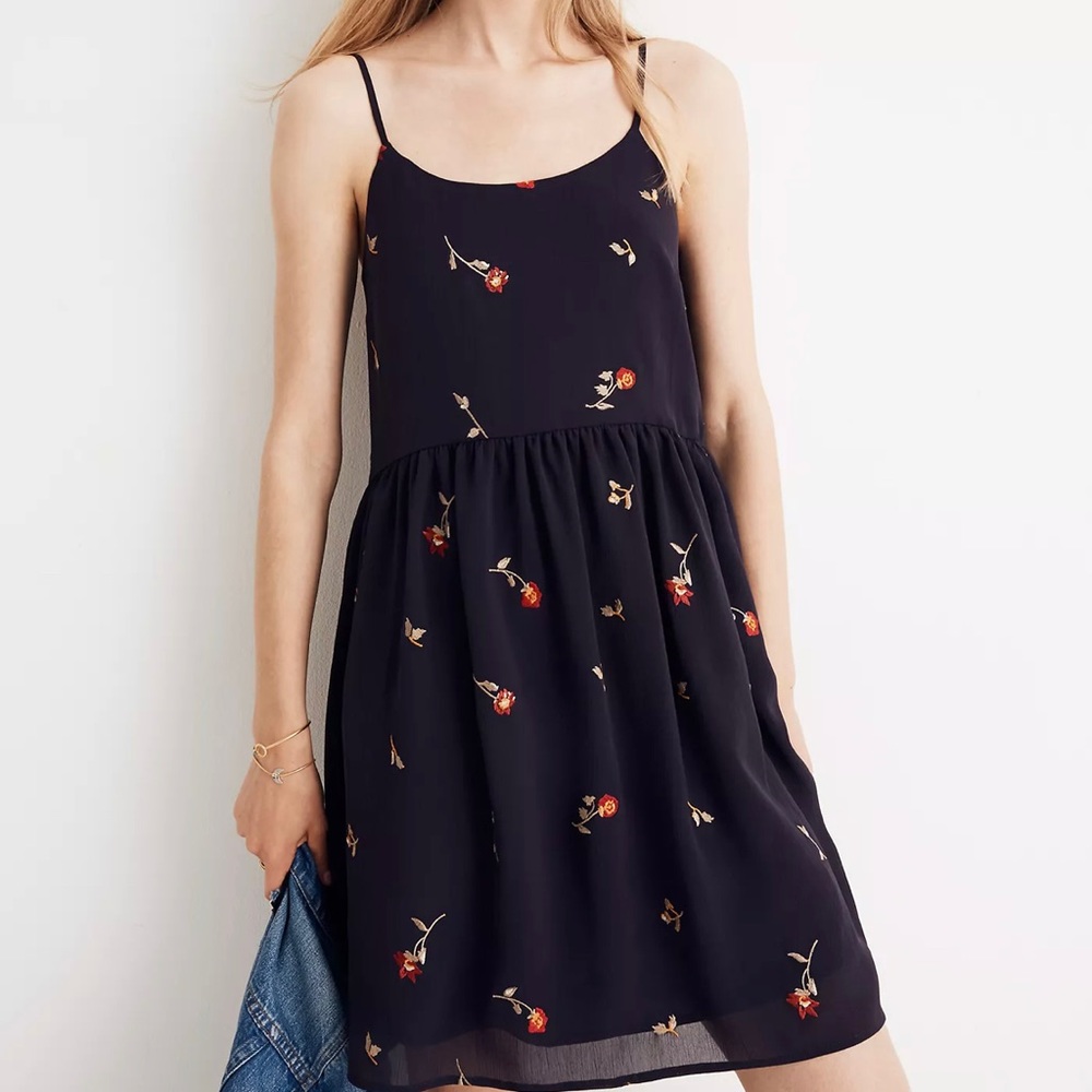 Madewell Embroidered Babydoll Cami Dress